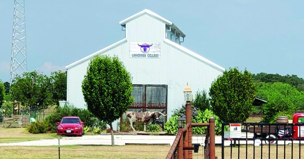 Longhorn Cellars, a prominent Texas Hill Country winery, representing the Wine Country Adventures attraction in Fredericksburg.